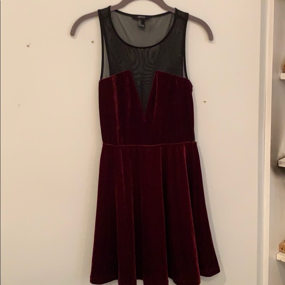 Velvet mesh dress